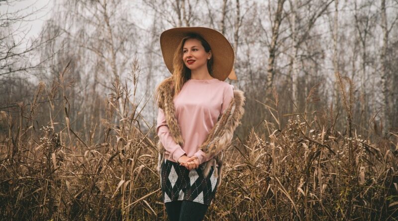 woman, portrait, autumn, nature, model, lady, style, elegant, casual, hairstyle, hat, scarf, pose, photography, outdoor, trees, fashion, november, leather, calm