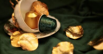 coffee, capsule, gold, coffee cup, green, elegant, cup, petal, still life, coffee pod