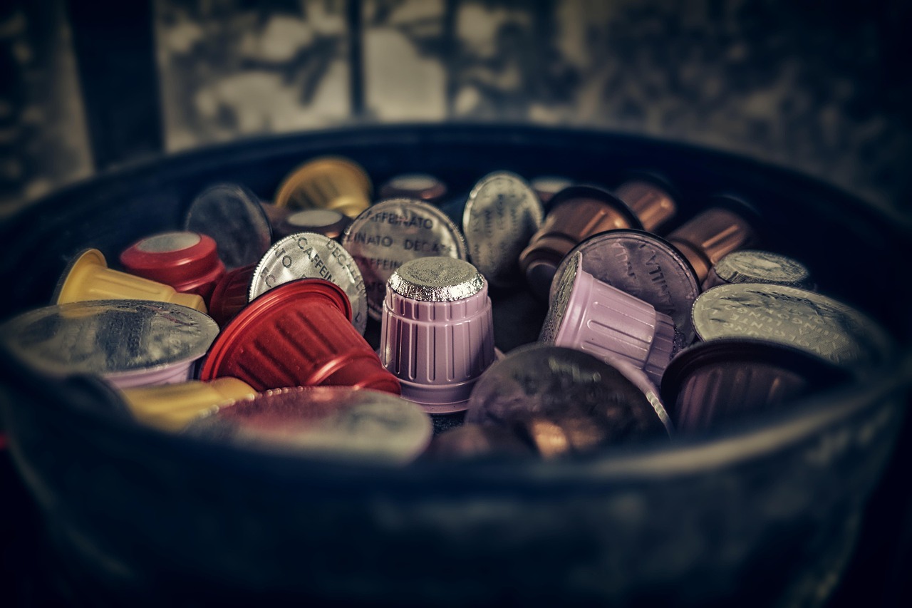 coffee, capsule, coffee capsule, aluminum, environment, garbage, coffee capsule, coffee capsule, coffee capsule, coffee capsule, coffee capsule
