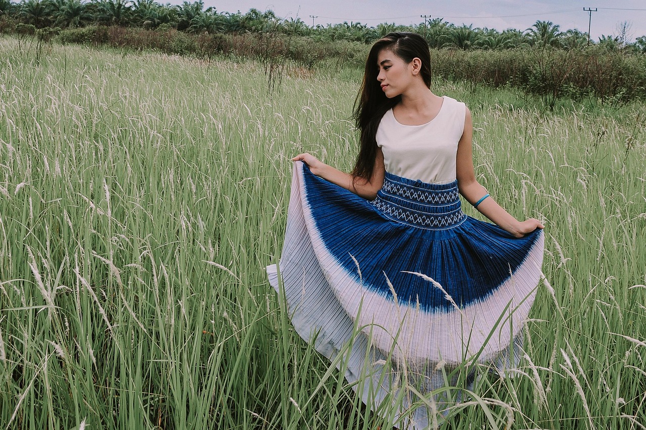 indonesian women, person, model, photo model, young, dress, long hair, forest, nature, women dress, woman, girl