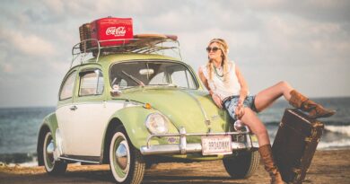 woman, model, hippie, fashion, style, stylish woman, volkswagen, beetle, car, nature, classic, vintage, automobile, automotive, beach, sand, seashore, car wallpapers, vehicle, classic car, boots, leather boots, modeling, pose, posing