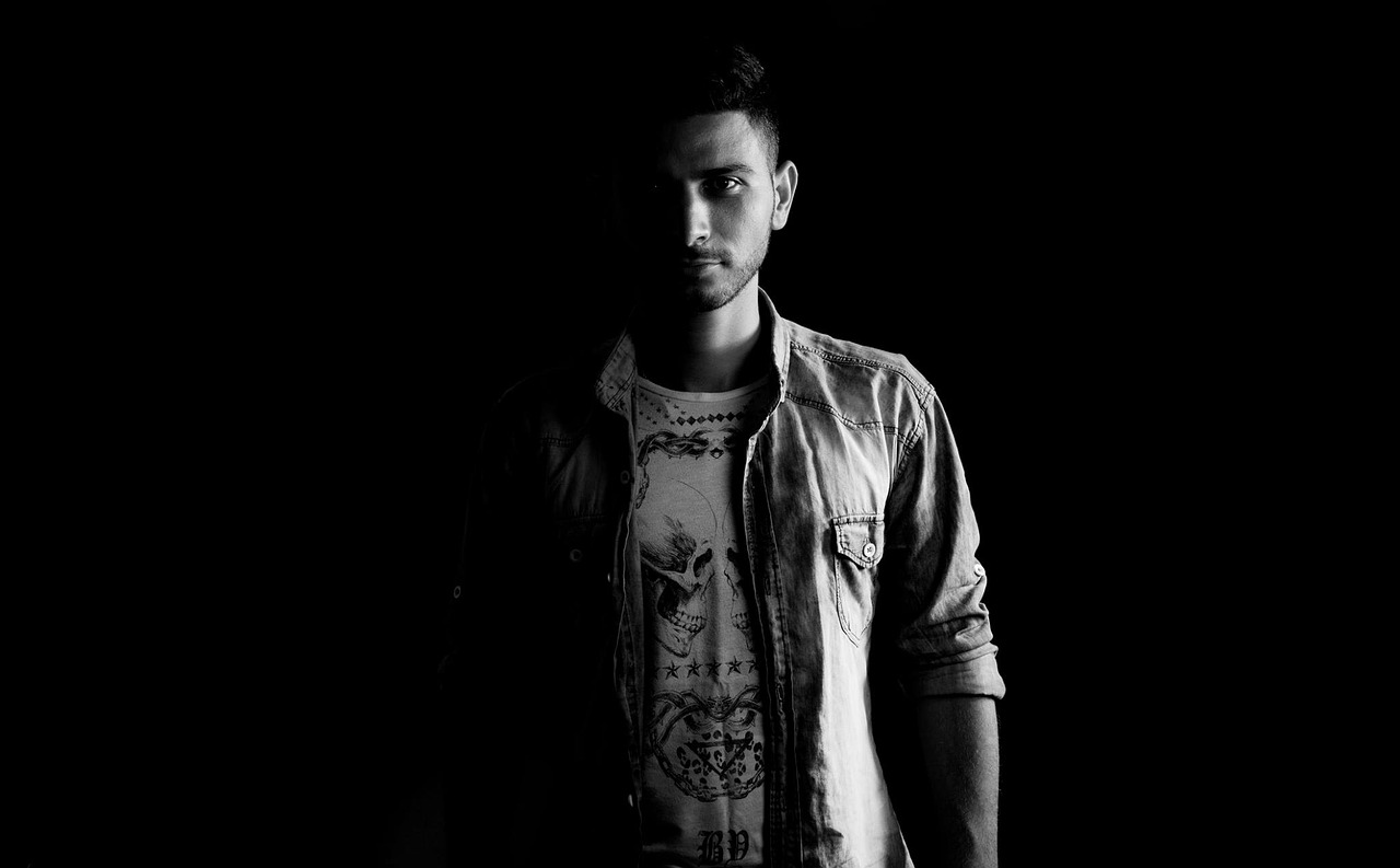 man, portrait, model, profile, fashion, style, men's fashion, stylish man, young man, modeling, studio photography, black and white, monochrome, jacket, outfit, casual, man, profile, profile, profile, profile, profile, young man