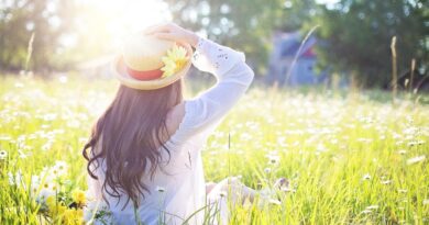 woman, field, sunlight, fashion, hat, flower wallpaper, girl, female, young woman, model, sunshine, summer, daisies, flowers, meadow, flower background, leisure, grass, spring, freedom, outdoors, nature, beautiful flowers, portrait, happy easter