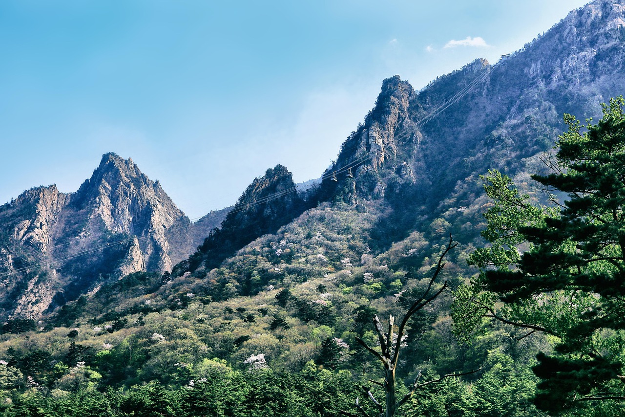 mt seolark, the cable car, right now, republic of korea, landscape, nature, scenery, mountain, travel, tourism, korea