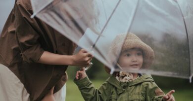 mother, daughter, umbrella, nature, outdoors, rain, parent, baby, child, people, family, love, closeup