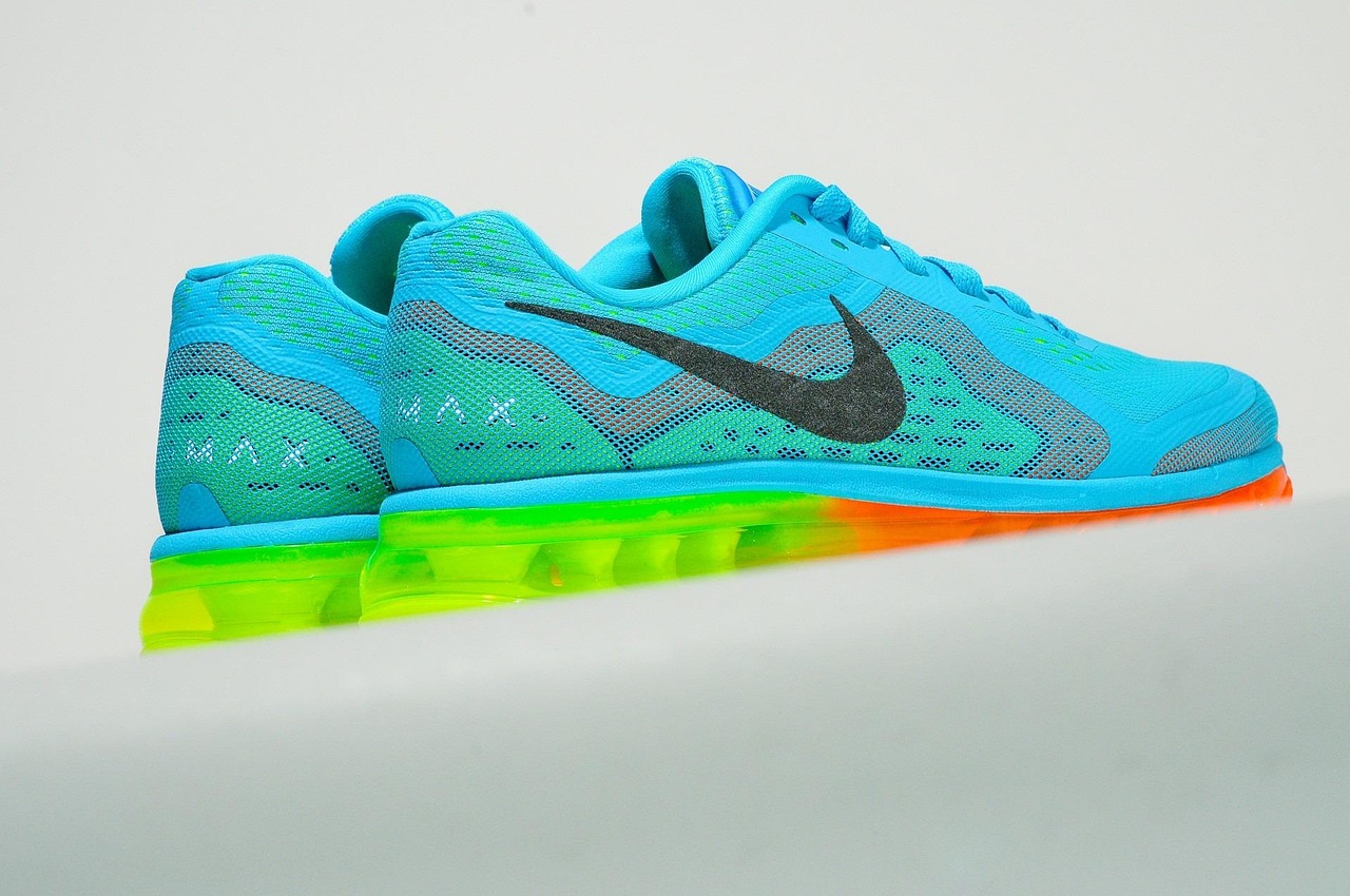 nike, sneakers, running, shoes, exercise, colorful, blue, neon, bright, vibrant, nike, nike, nike, nike, nike