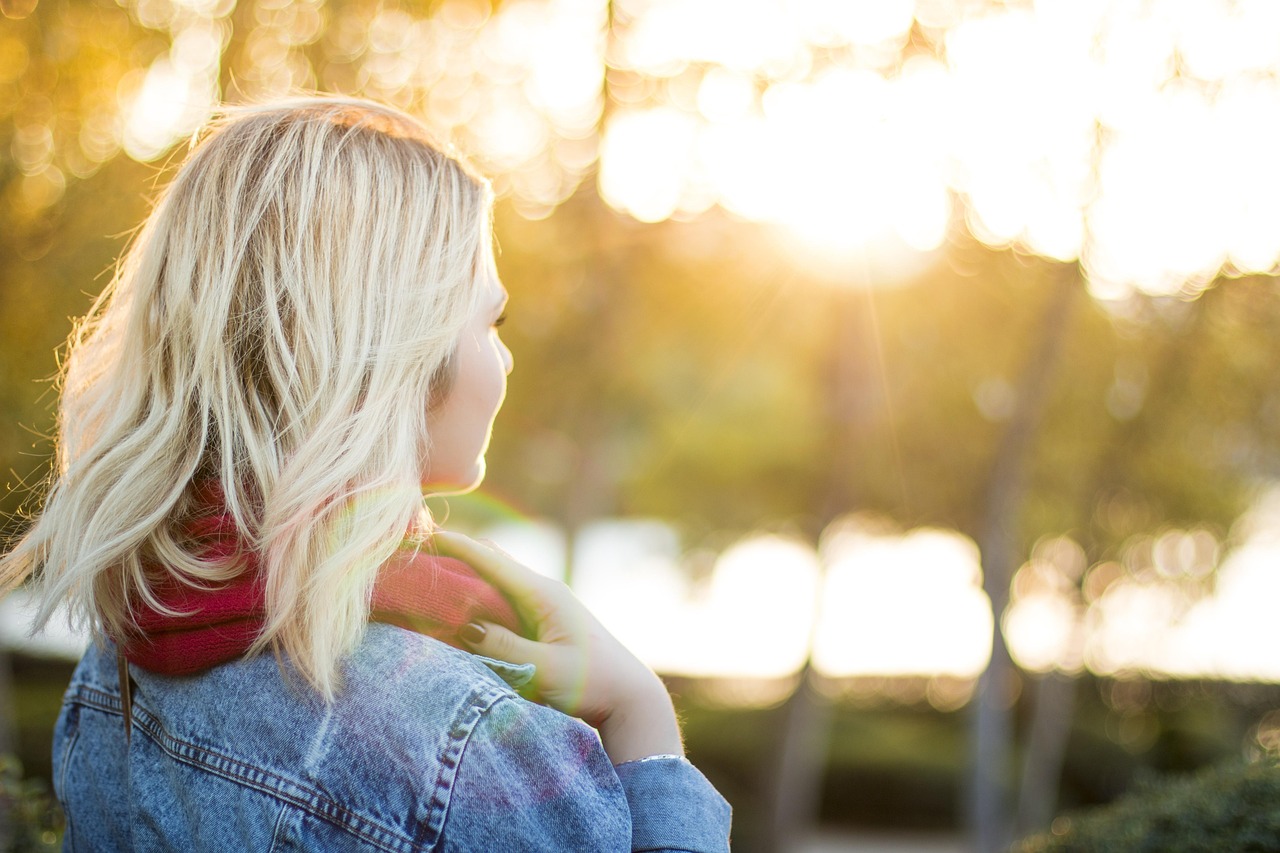 sunset, sunny, fashion, woman, girl, nature, sunrise, outside, blonde, outfit, casual