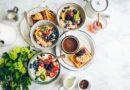 food, breakfast, table, healthy, green, milk, honey, waffles, fruits, berries, strawberries, blueberries, breakfast, breakfast, breakfast, breakfast, breakfast