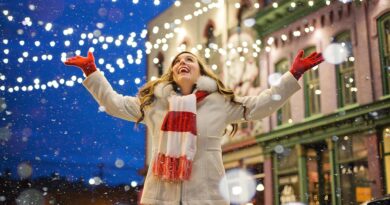 christmas wallpaper, christmas, happy, woman, lights, joyful, snow, snowing, christmas lights, snowfall, winter clothes, winter clothing, portrait, holiday, decoration, xmas, season, celebration, nature, seasonal, bright, december, festive, celebrate, girl, female, happiness
