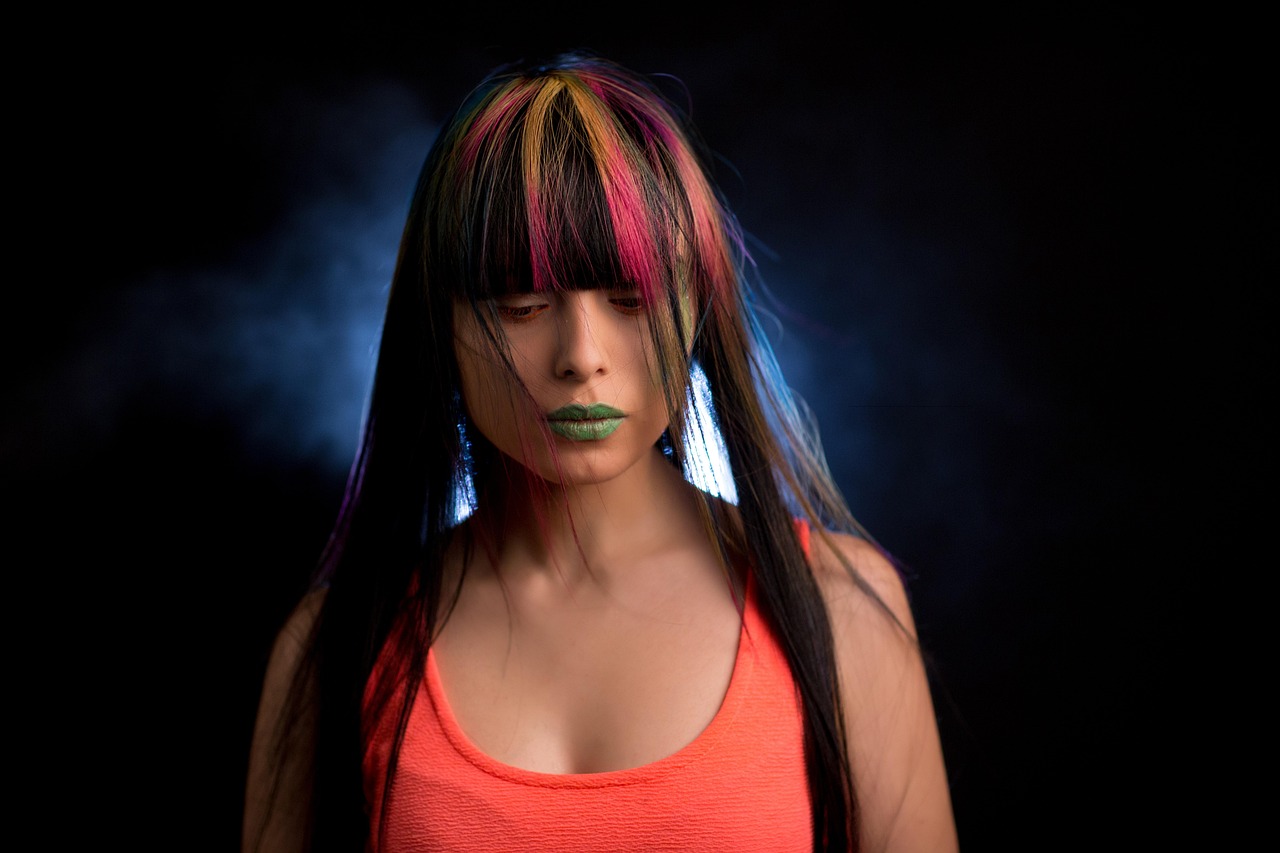 color, fluorescent, trick, hairdressers, school, colorimetry, dyes, models, cut, trends, fashion, photography