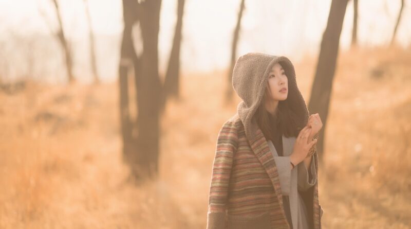 girl, autumn, autumn outfit, woods, nature, grass