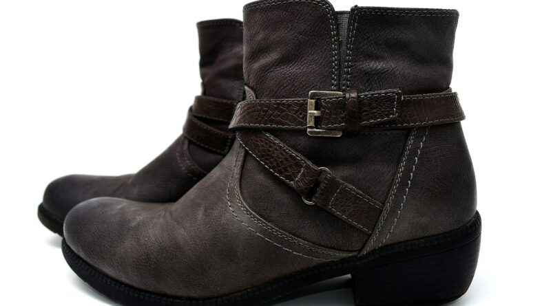 ankle boots, boots, shoes, winter boots, leather boots, gray, leather shoe